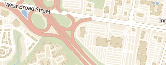 Street map around Drury Plaza Hotel Richmond