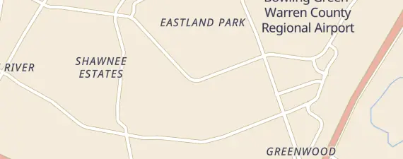 Street map around Bowling Green