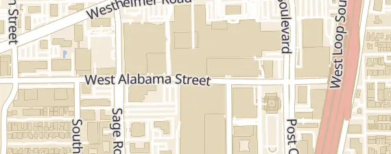 Street map around The Westin Galleria Houston