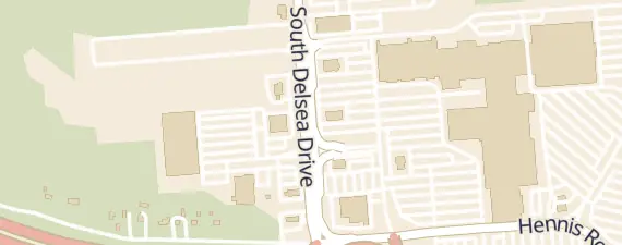 Street map around Cumberland Mall