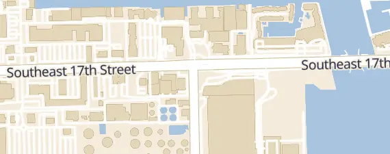 Street map around Broward County Convention Center, Grand Ballroom