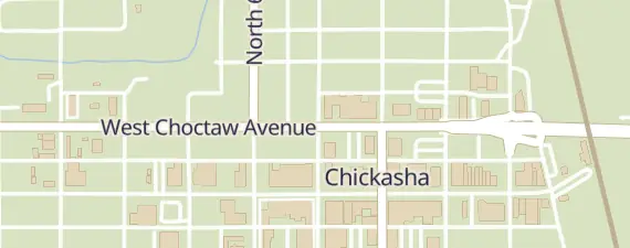 Street map around Grady County Fairgrounds