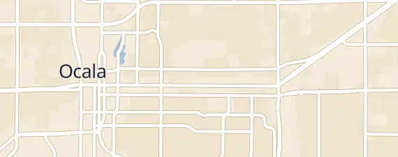 Street map around Ocala