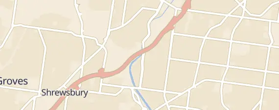 Street map around St. Louis