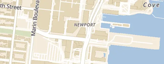 Street map around Westin Jersey City Newport