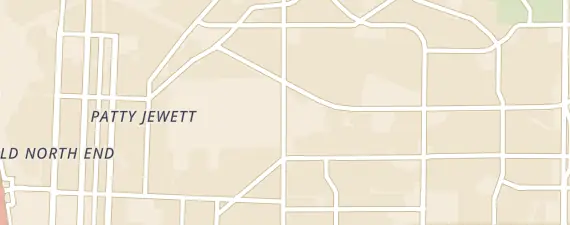 Street map around Colorado Springs