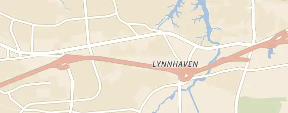 Street map around Dave & Buster's Lynnhaven Mall