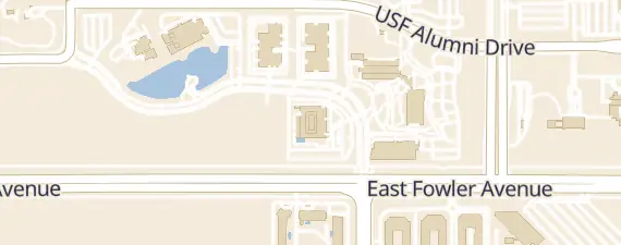 Street map around Embassy Suites USF