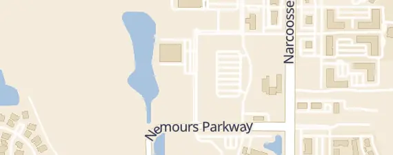 Street map around SOFIVE Soccer Center