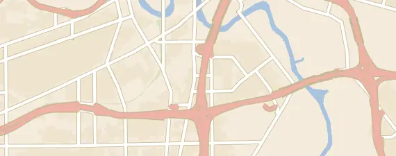 Street map around Cleveland