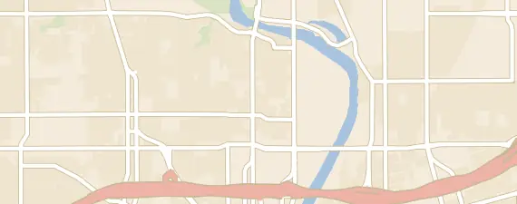 Street map around Des Moines