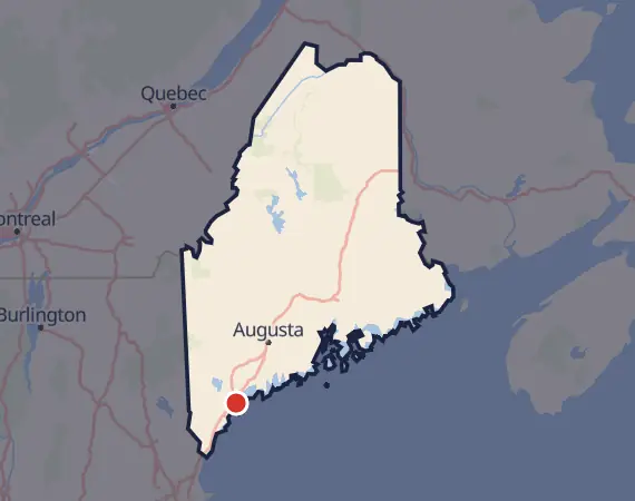 Map of card shows in Maine